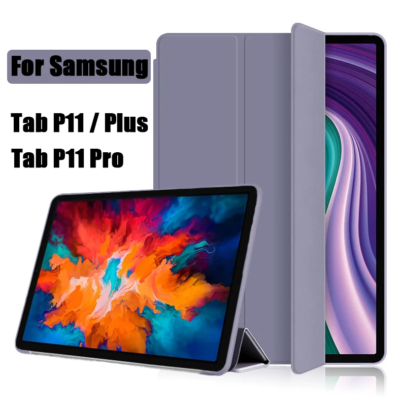 

For Lenovo Tab P11 Pro Smart Tablet Case TB- J706F & Lenovo Tab P11 TB-J606F Magnetic Tri-Fold Stand P11 Plus J607F Tablet Cover