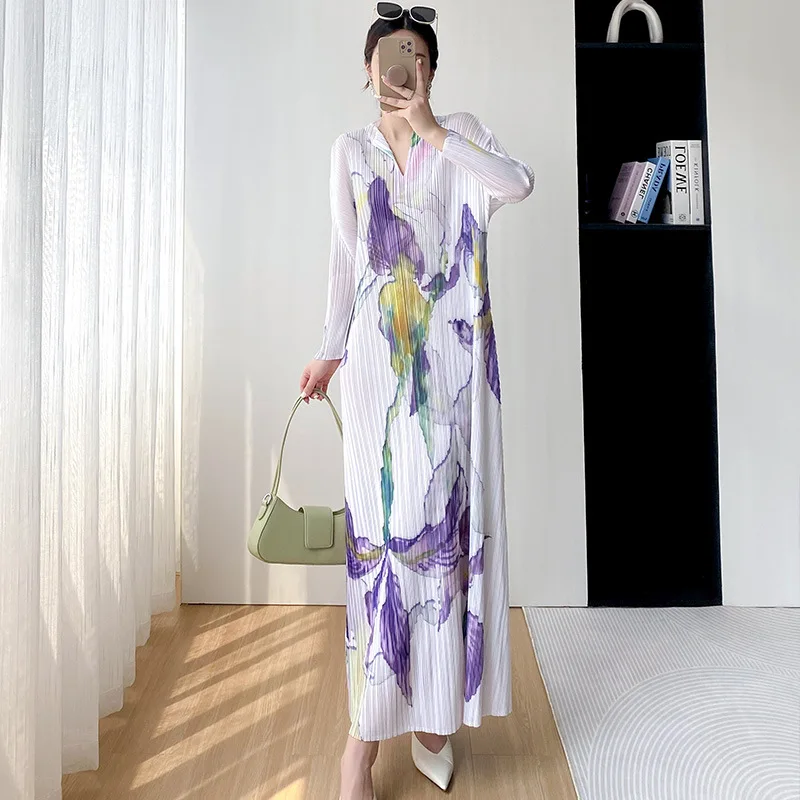 

Miyake элегантное нежное модное высококачественное дизайнерское платье 2023 летние новые плиссированные повседневные и удобные роскошные вечерние платья