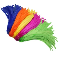 50pcs natural rooster tail feathers 25 45cm 10 16inch plume clothing decoration stage performance cock tail feather