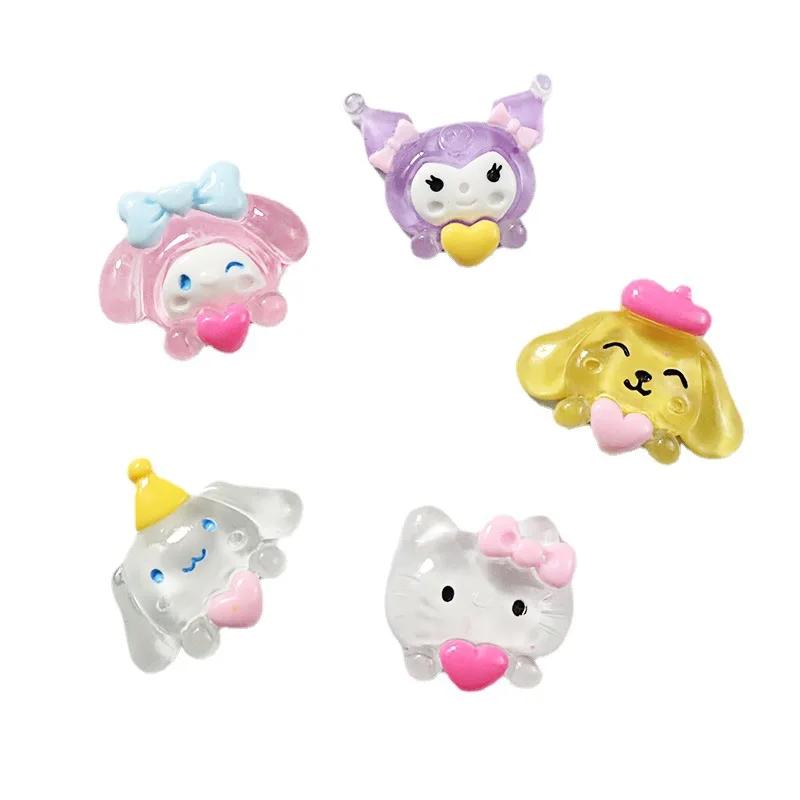 

Kawaii Sanrios ледяной Kuromi My Melody резиновые ювелирные изделия нашивка для телефона Cinnamoroll «сделай сам» кремовый гелевый зажим для волос аксессуары ...