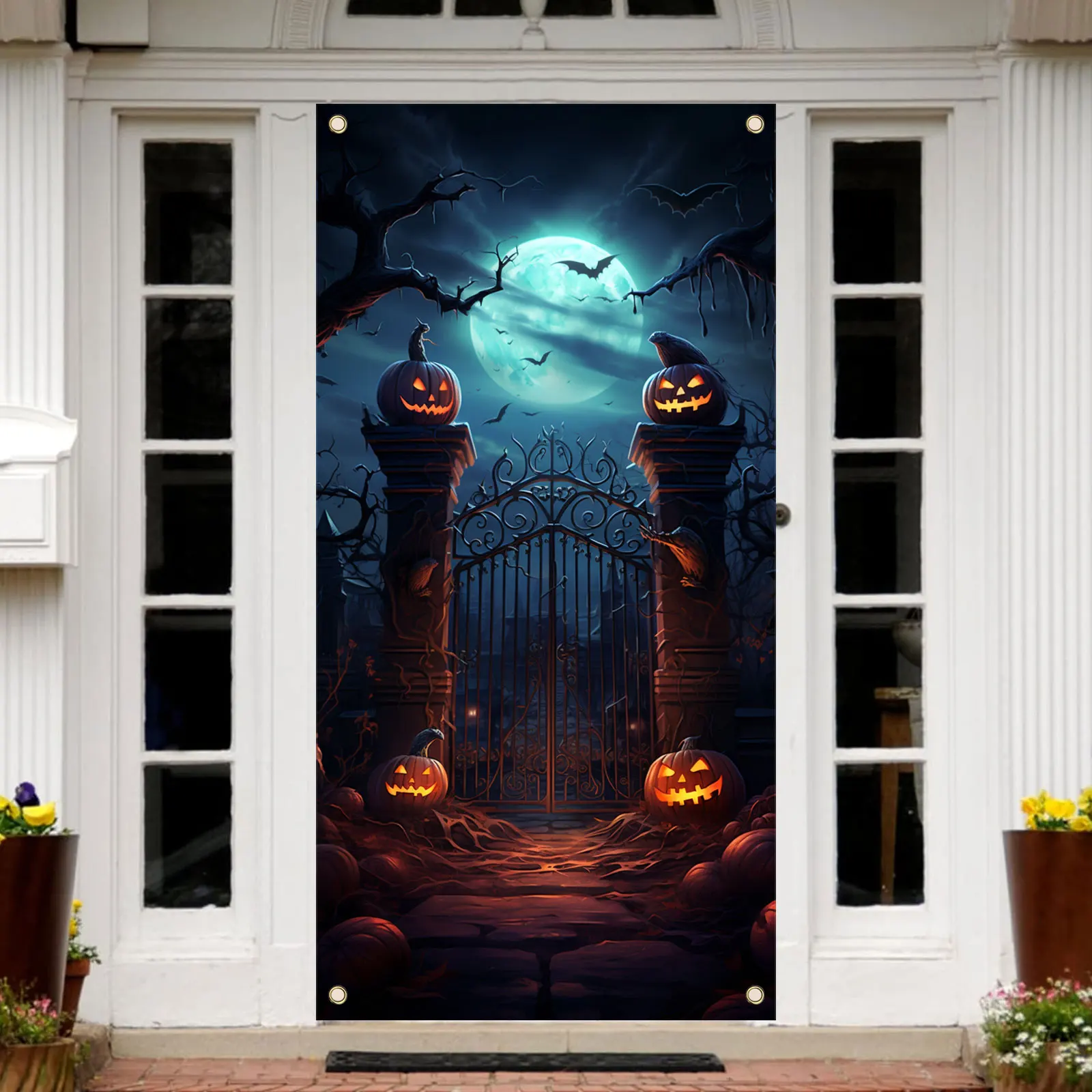 70x35 Дюймов Искусственная Тыква Для Украшения Хэллоуина С Фоном Тематической