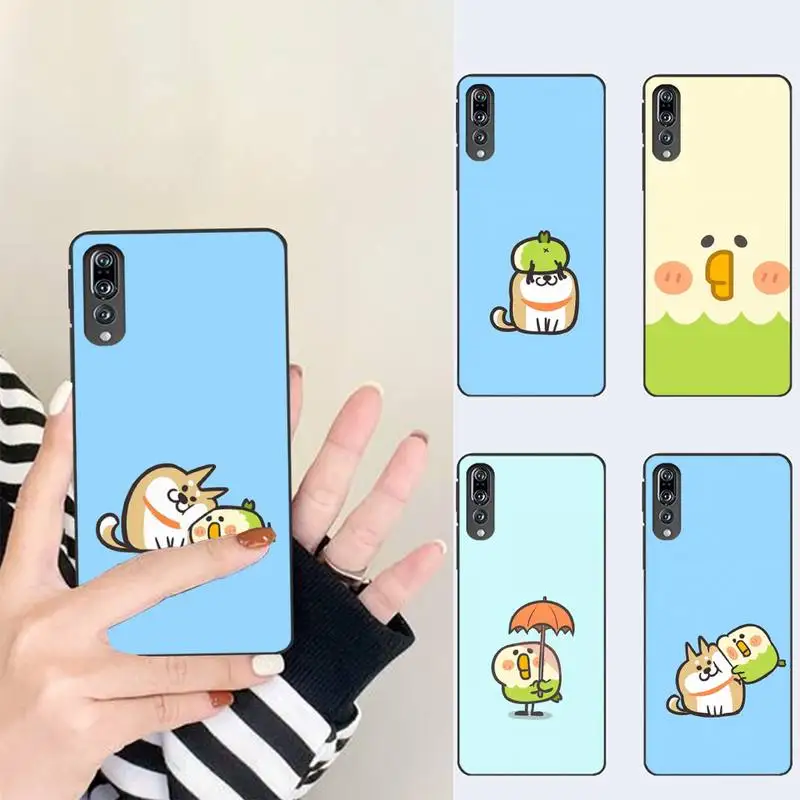 

Cute Cartoon Animal Hand Drawn Phone Case For HUAWEI P10 P20 P30 P40 Mate 30 40 Lite Pro Fundas Shell Cover
