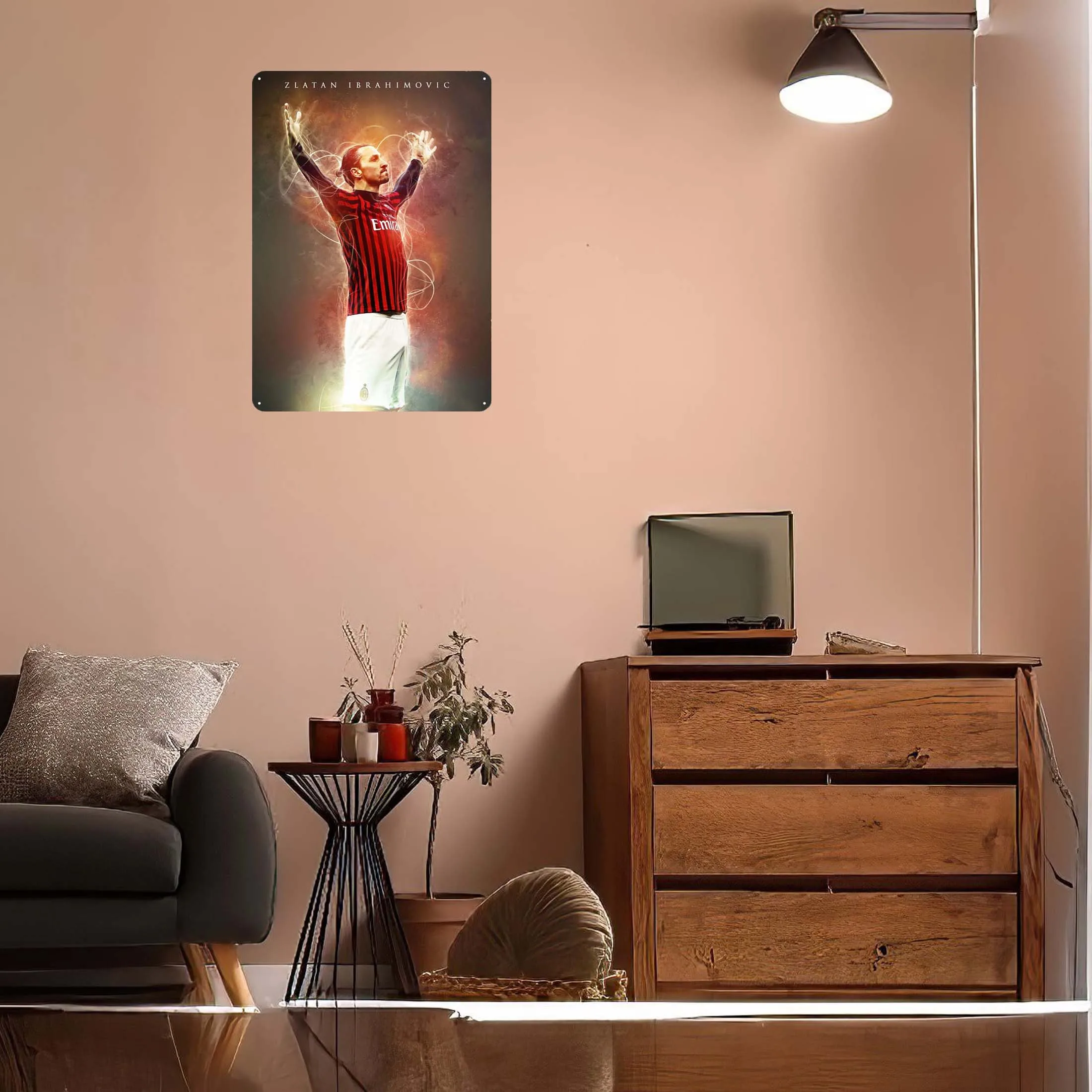 Жестяная вывеска Златан Ибрагимович спортивный постер украшение для геймерской