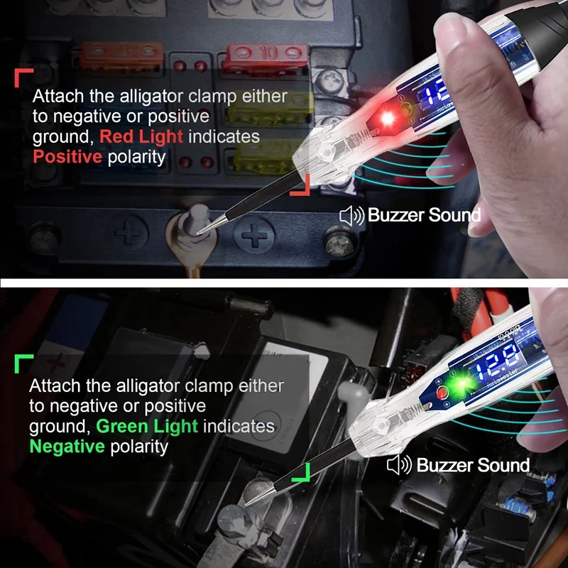 Автомобильный зуммер тестовая лампа 4-60 В постоянного тока цифровой светодиодный
