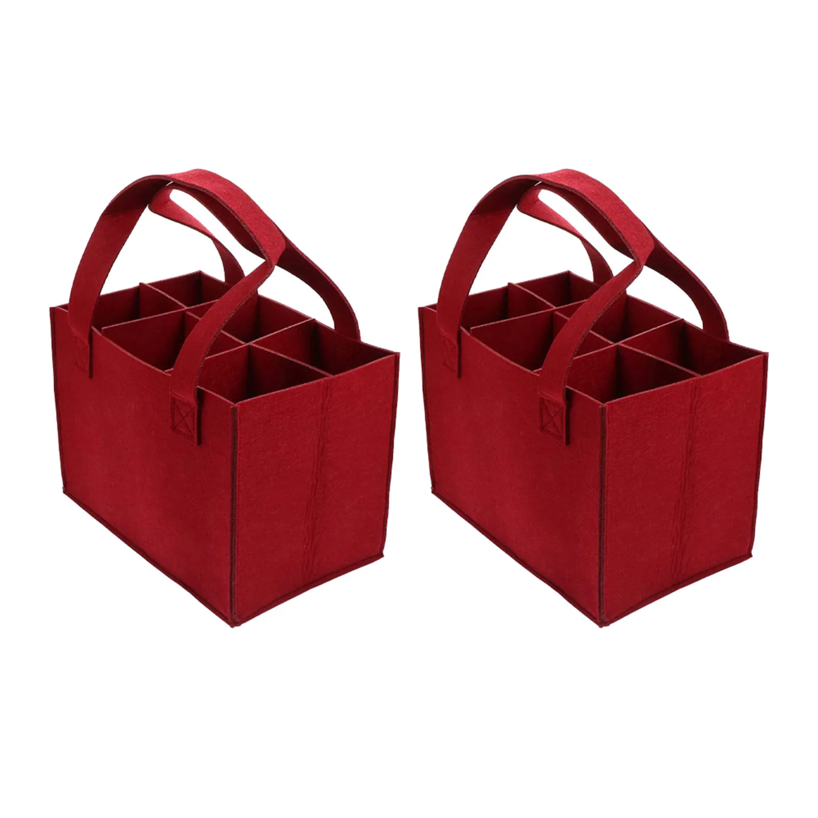 

Stylish and Practical 2PCS Felt Beer Bottle Bag for Men Holds 6 Bottles Perfect for Picnics and Outdoor Activities Red