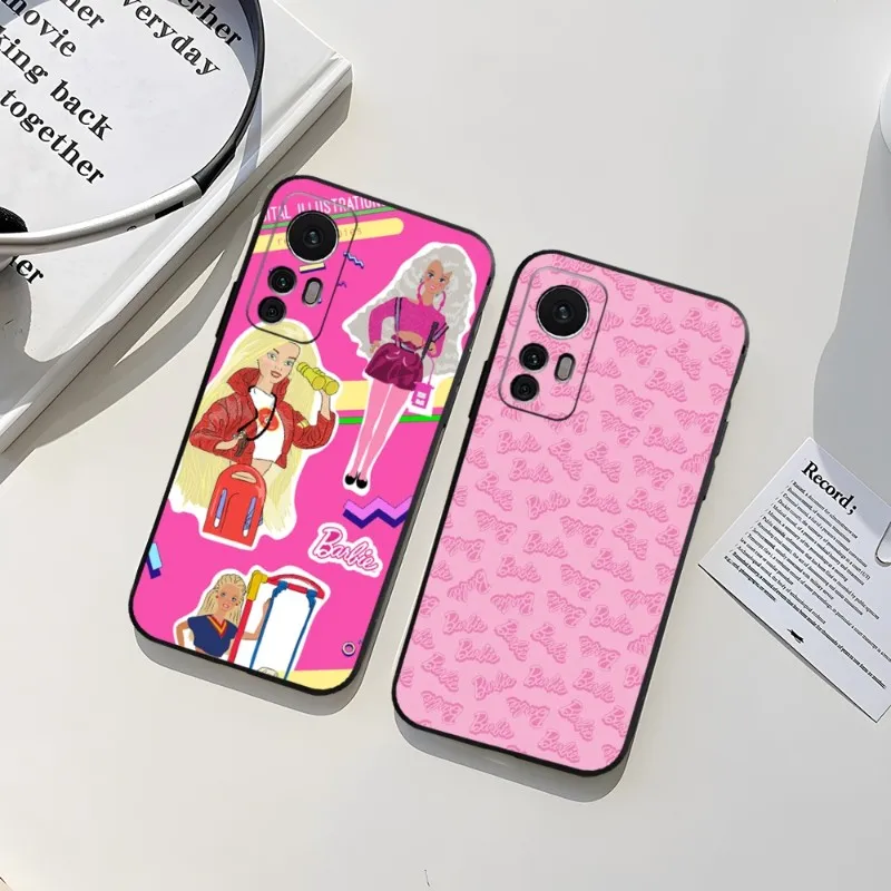 Фото Мультяшный B-Barbies, кукла, принцесса, телефонный чехол для Redmi Note 12S 12 11 11R 10 7 8 9 T 10A A2 Pro Plus, Черный силиконовый чехол №1