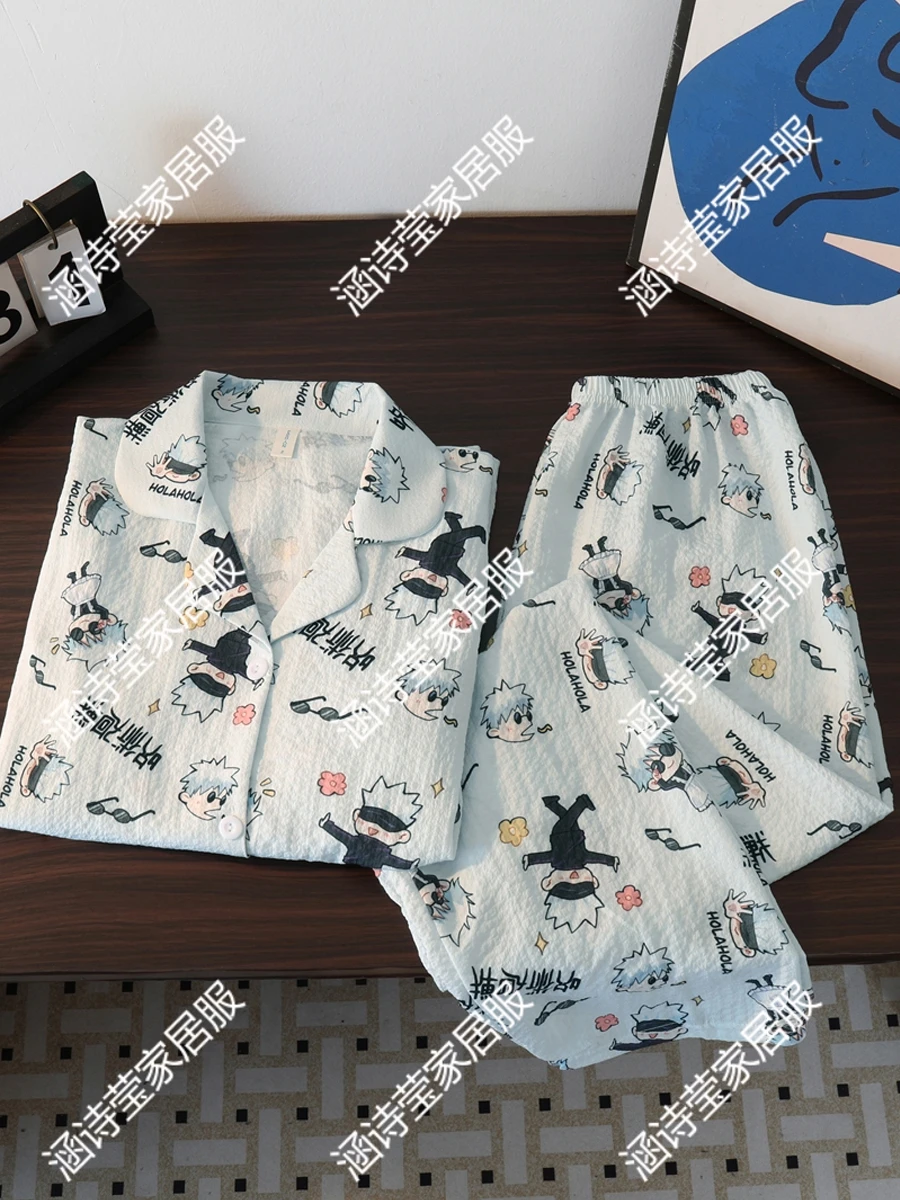 Одежда для отдыха Jujutsu Kaisen Satoru Gojo Косплей Мультфильм Аниме Пижамы Халат Emboitement