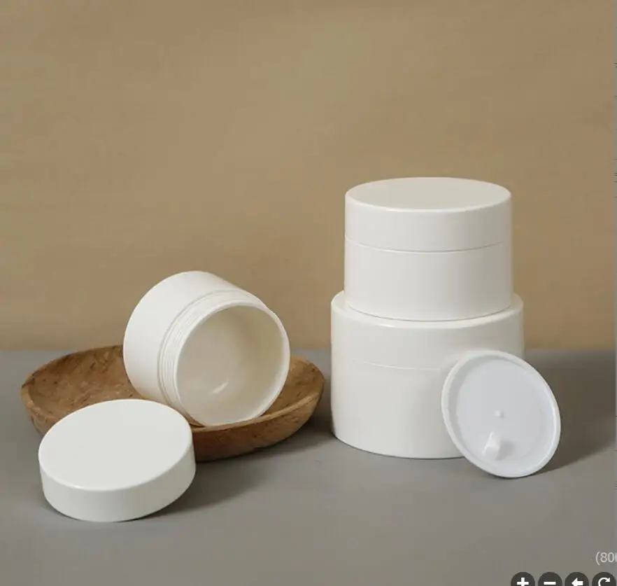 Белая пластиковая банка 50 г Оловянная Сыворотка для глаз образец крема эссенции