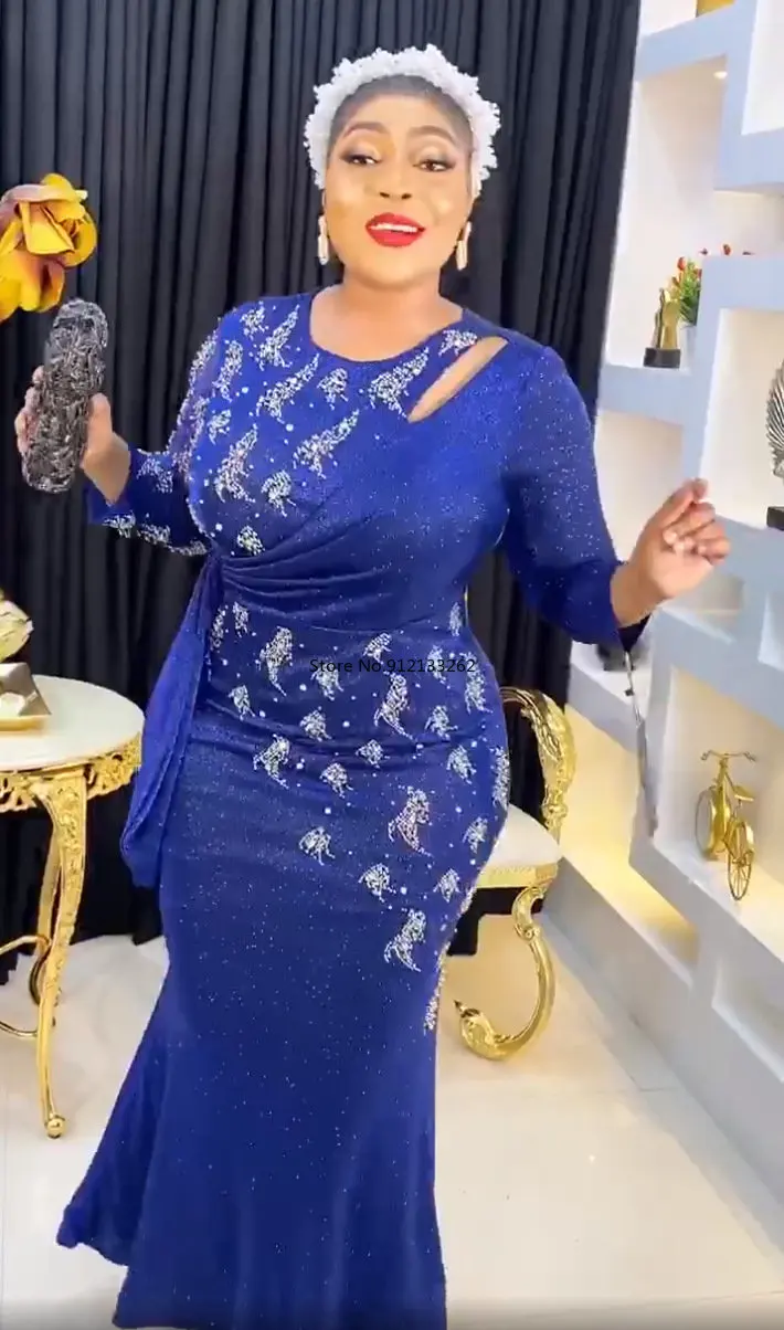 

Plus Size African Party Long Dresses for Women Dashiki Ankara Africa Clothes Elegant Turkey Luxury Robe Mermaid Evening Gown