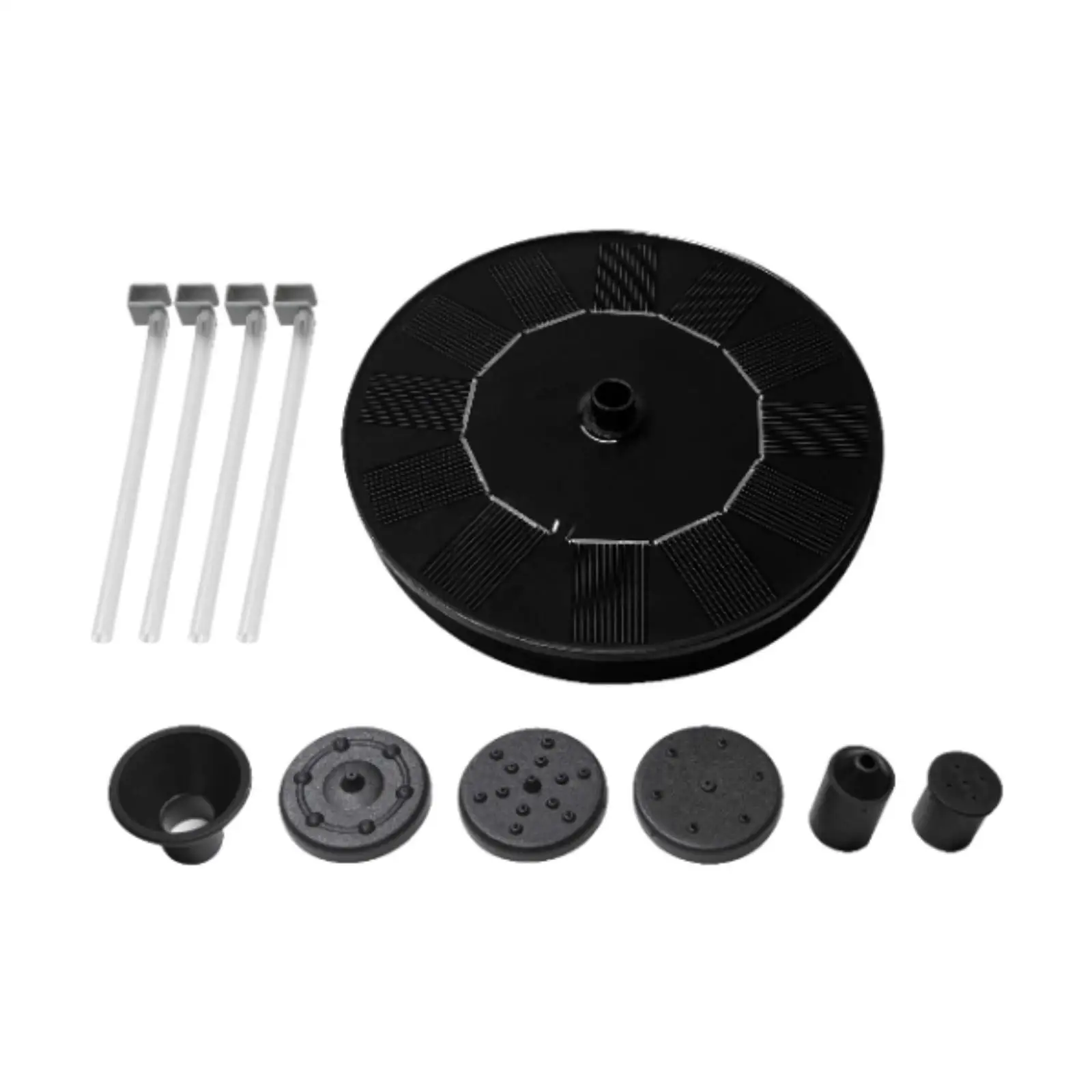 Солнечный насос для птиц 1 Вт солнечный фонтан птичьей ванны с 6 насадками сада