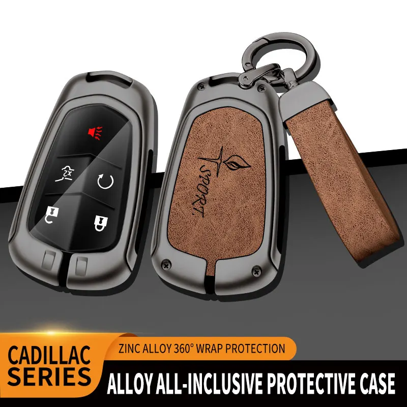 

Zinc Alloy Key Case Cover Holder Shell For Cadillac ESV Escalade CTS XTS SRX ATS 2015 2016 2017 2018 CT5 XT5 XT6 Car Accessories