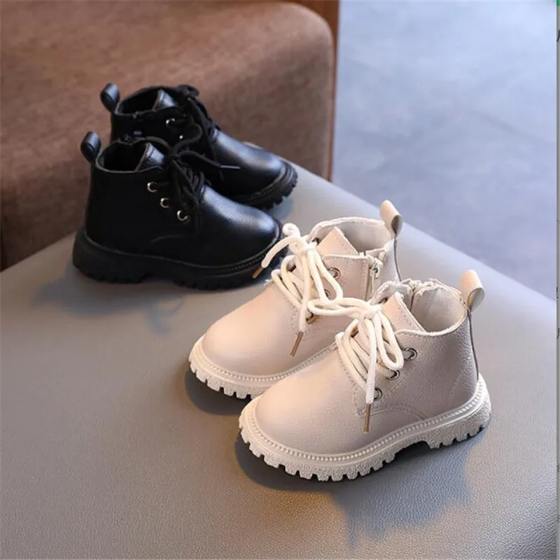 

Baby Girl Shoes Waterproof Colorful Kids Boots 2022 Autumn Children Fashion Casual Ankle Riding Boots For Thick Sole Platform