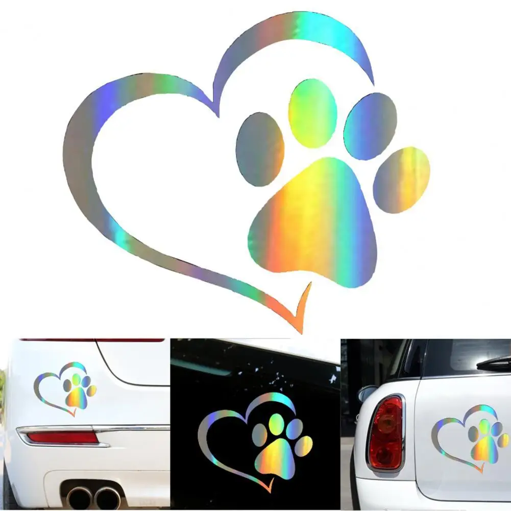 

Decorative Sticker Colorfast Exquisite Pattern Creative Dog Paw Print Car Decal for Home Car Accessories Decor