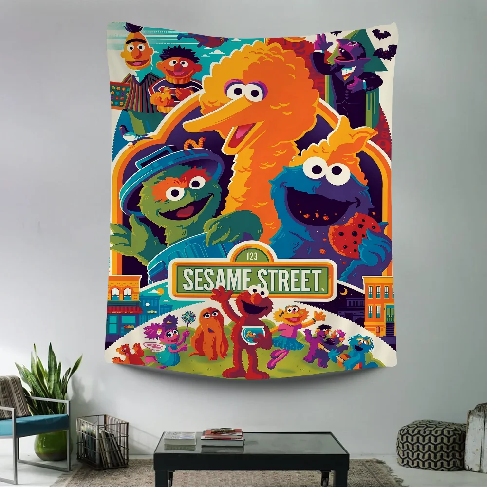 S-Sesame S-Street Movie Висячий богемный гобелен Висячие Таро Хиппи Настенные коврики