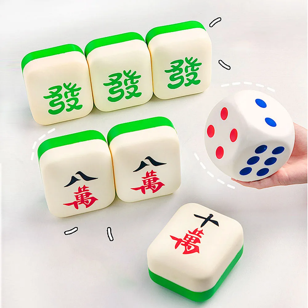 

Chinese Style Mahjong Pinch Rebound Soft Rubber Toy Relief Pressure Venting Weird Relief Toys For Gift Ornaments