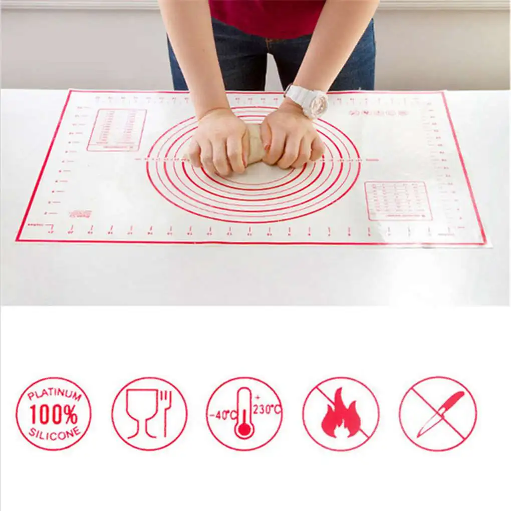 

60*40CM Non-Stick Silicone Baking Mat Pad Baking Sheet Glass Fiber Rolling Dough Mat Cookie Macaron Baking Mat Pastry Tools 15