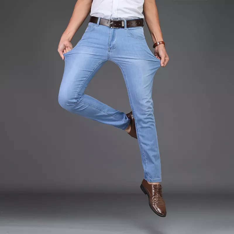 

NEW IN SULEE Brand Men Spring summer style Utr Thin Denim Cotton Causal Pants Business jeans 28-40 Best Price