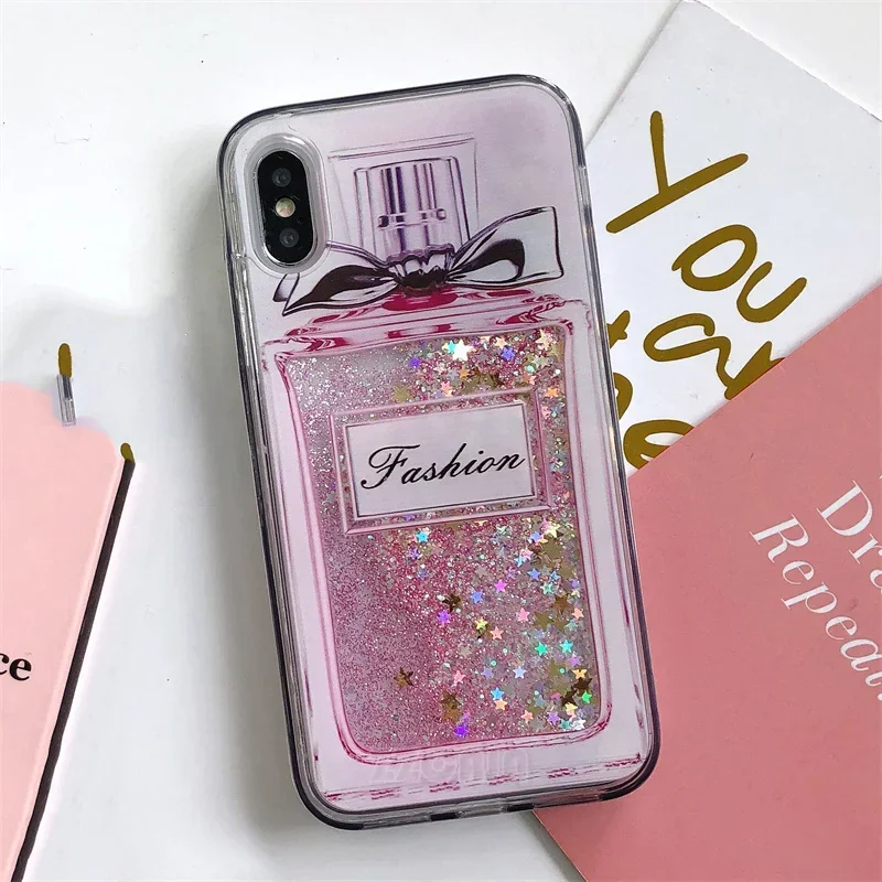 Флакон для парфюма Huawei Mate 60 50 40 Pro Pura 70 + 70Ultra P60 P40 P30 P20 чехол с блестящим жидким