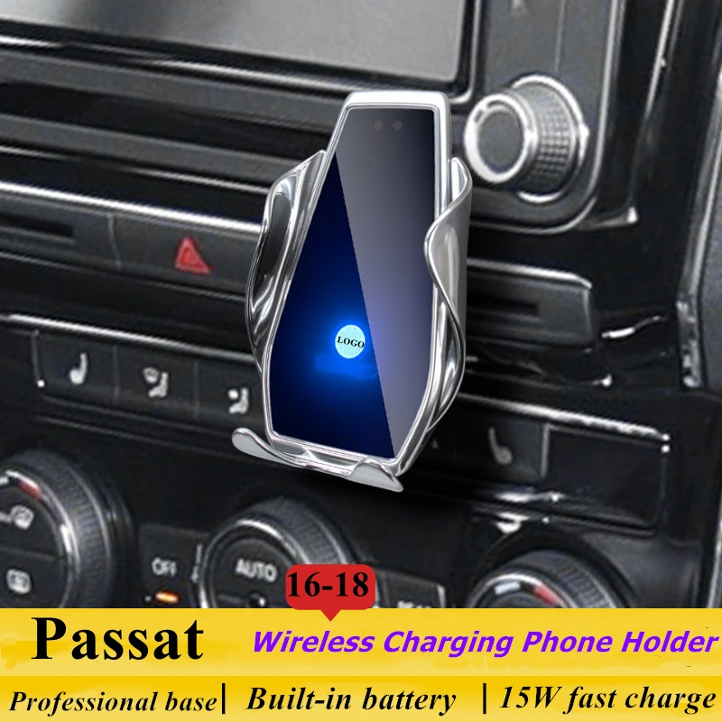 

Dedicated for VW Volkswagen Passat 2016-2018 Car Phone Holder 15W Qi Wireless Charger for iPhone Xiaomi Samsung Huawei Universal