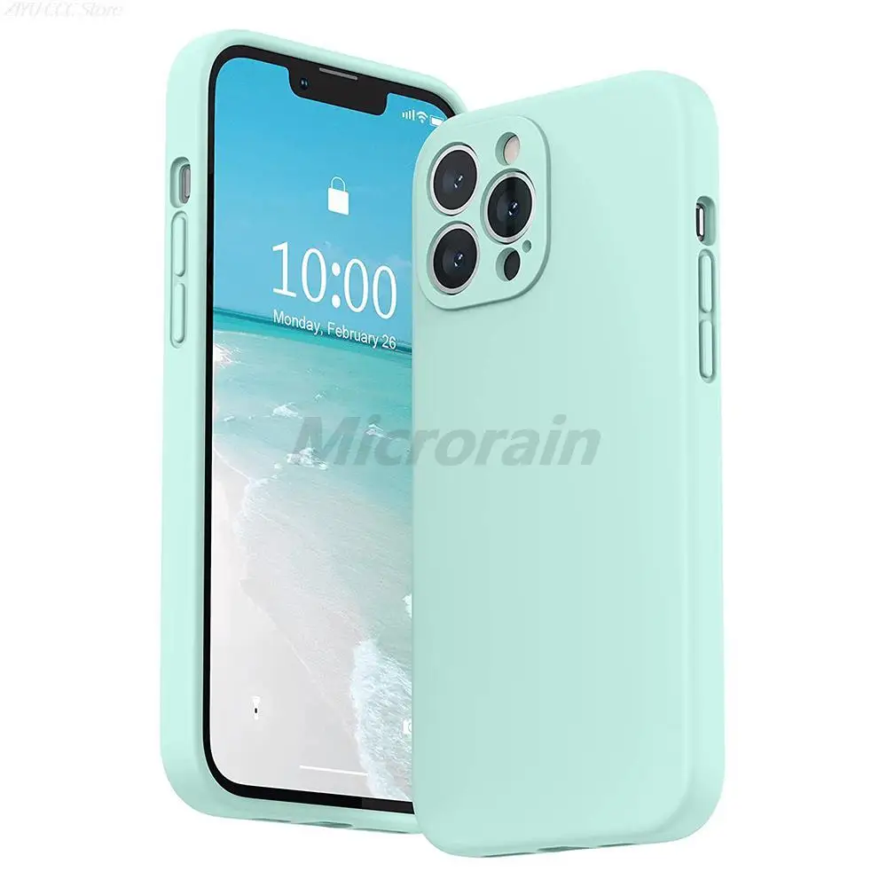 

Fashion Original Silicone Case For iPhone 13 12 11 Pro Max Mini X XR XS Max SE2 8 7 6S 6 Plus Shockproof Luxury Soft Back Cover