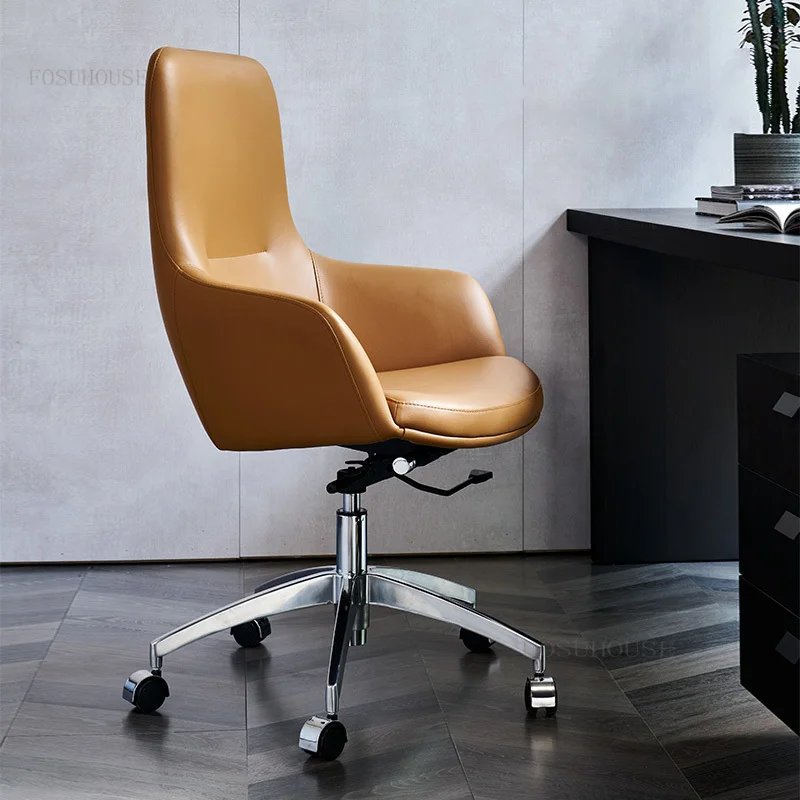 

Modern Relaxing Office Chairs Simple Computer Backrest Nordic Soft Office Chair Lift Swivel Armchair Sillon Oficina Furniture