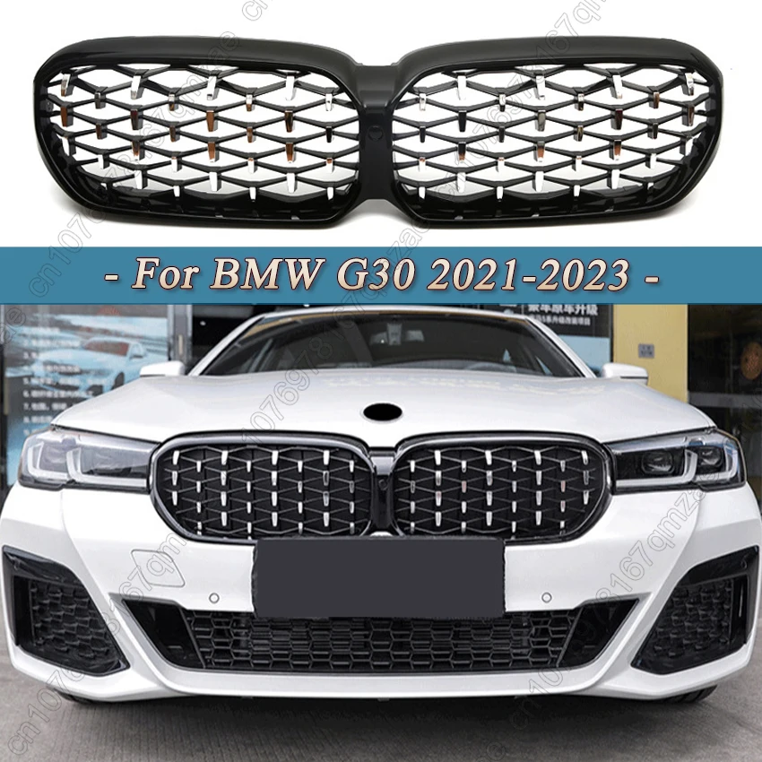 Для BMW 5 серии G30 2021-2023 одинарная/двойная планка черный автомобильный передний