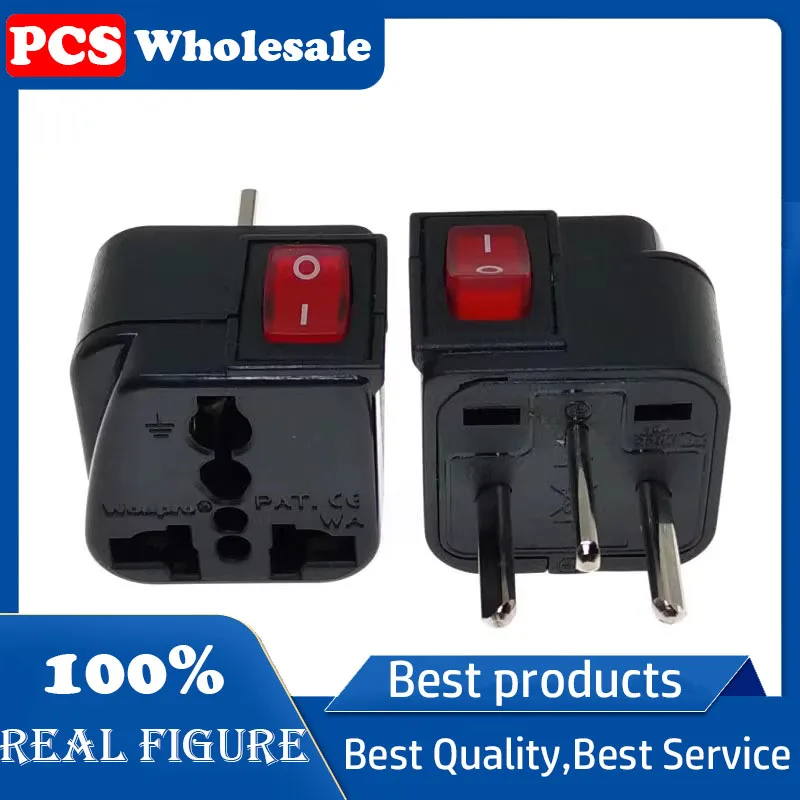 

Дания, штыри для преобразования, три фута, стандартный конвертер, многоцелевая розетка с переключателем