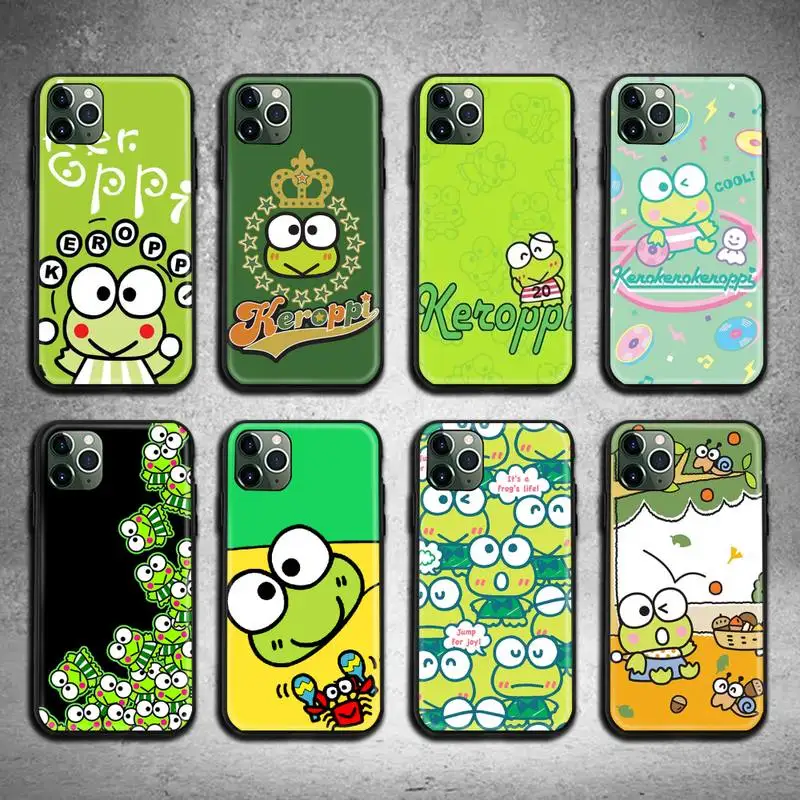 

Cartoon Cute Frog Keroppi Phone Case For iphone 13 12 11 Pro Max Mini XS Max 8 7 6 6S Plus X 5S SE 2020 XR cover