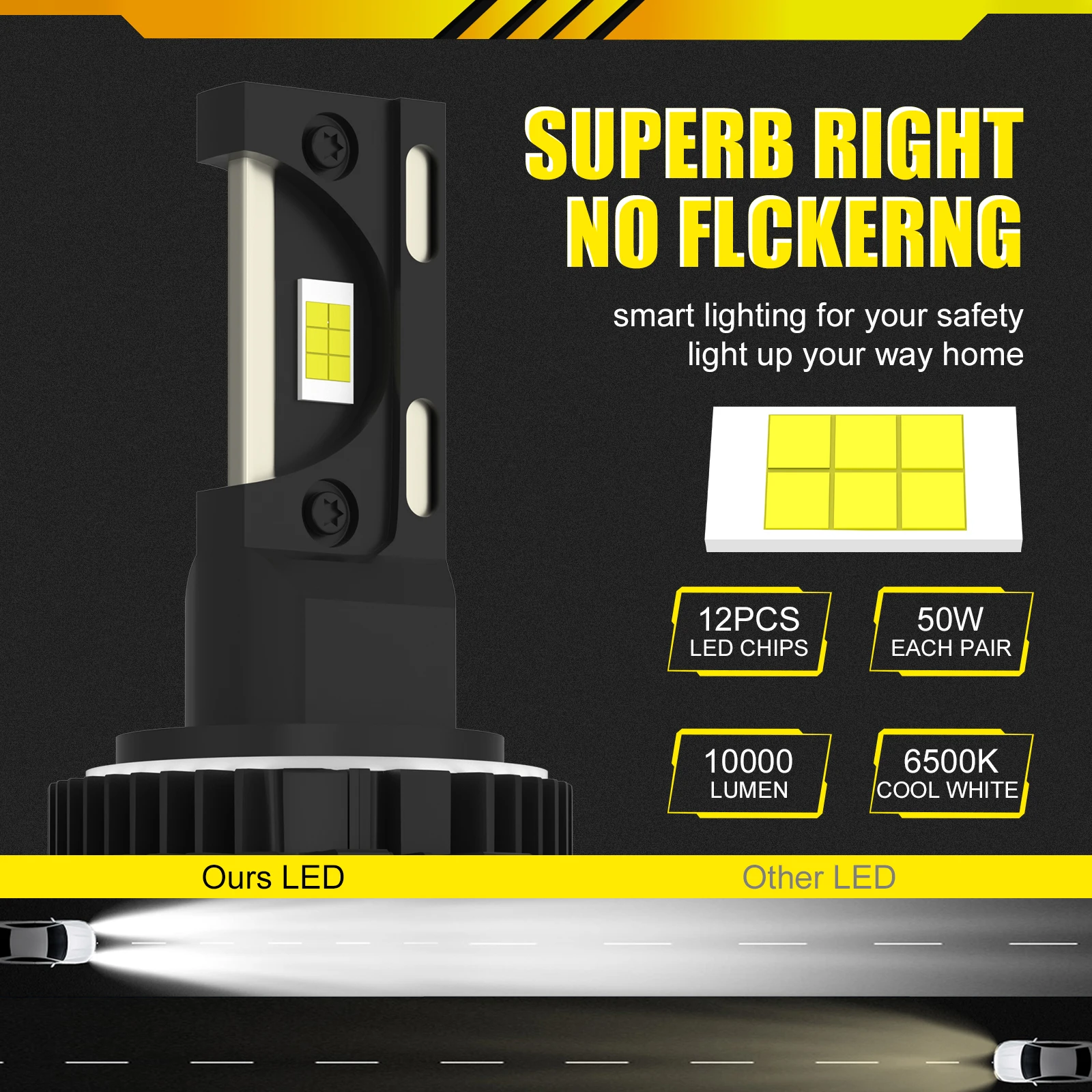 Светодиодные фары высокой мощности H7 CSP Canbus Led h7 Автомобильные светодиодные