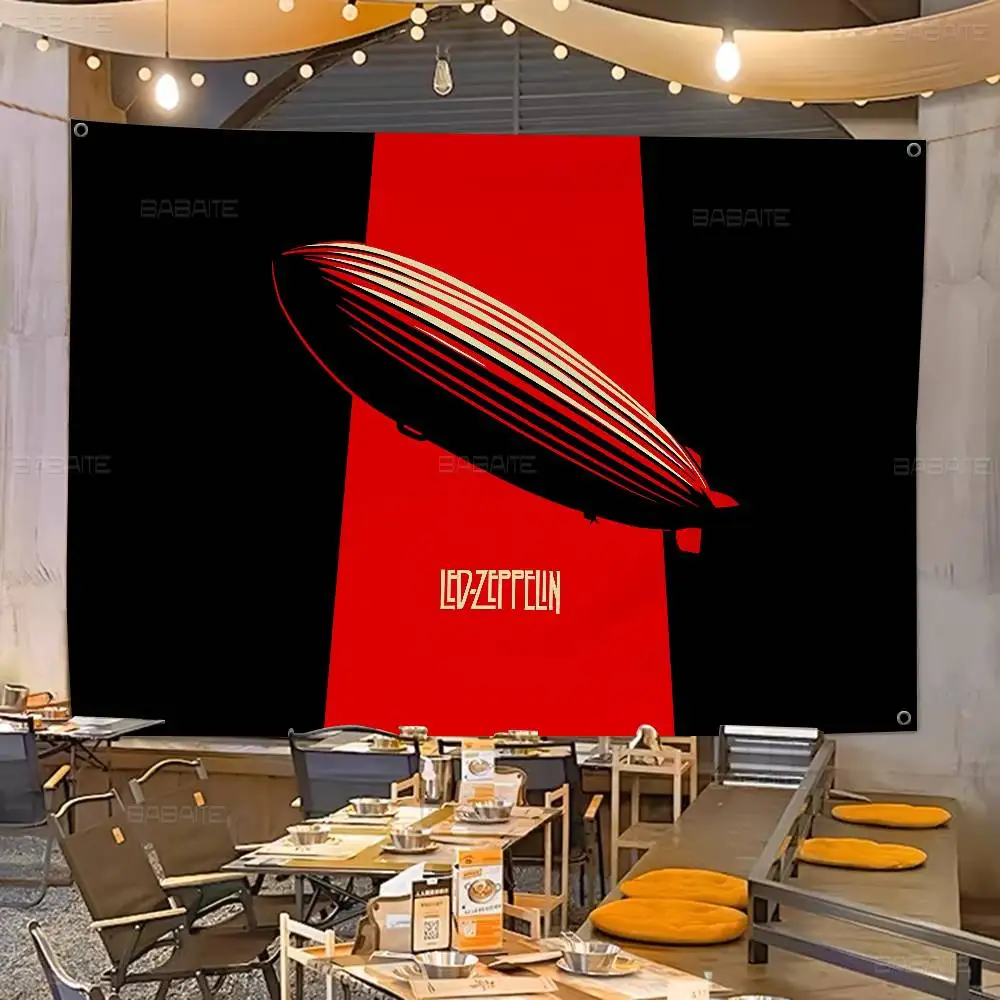 Фото Винтажные флаги Led Zeppelin для семейных встреч, украшения для кемпинга, баннеры для создания атмосферы на открытом воздухе №5