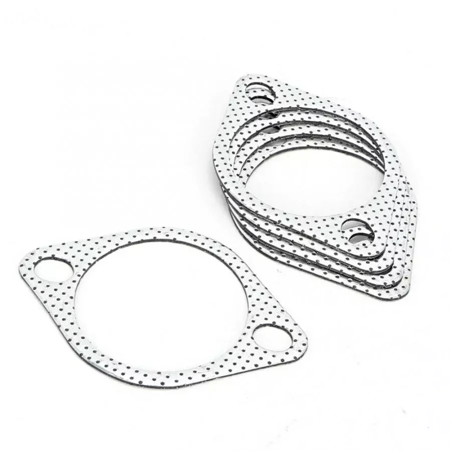 

5Pcs 3'' Ceramic Exhaust Pipe Metal Gasket with Reinforced Ring 3in 76mm Downpipe New