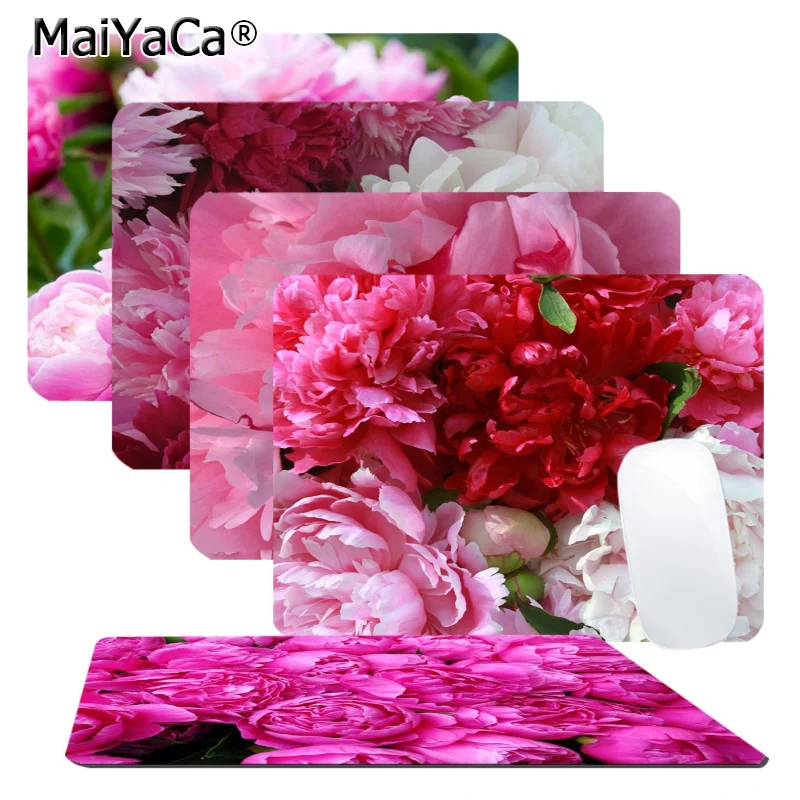 

Elegant Pink Purple Peony Flower On the Vase Mousepad Thickened Mouse Gaming Keyboard Supplies Room Decor Writing Desk Mats