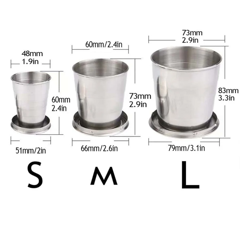 

Портативный Телескопический Стакан Для Вина Из Нержавеющей Стали, Дорожный, Для Ручной Клади, Для Улицы, Многоразовый, Для Воды