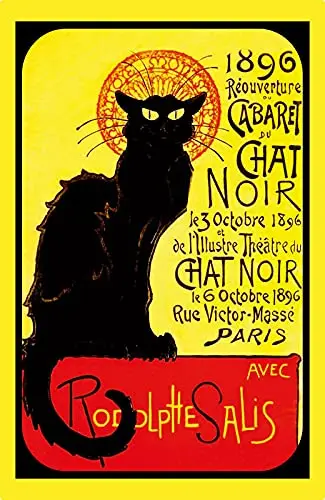 

U Gattu Di Fondu Giallu 1896 Metal Tin Sign Cat Lover Farmhouse Home Kitchen Vintage Decor Beach Decorations For Home Vintage