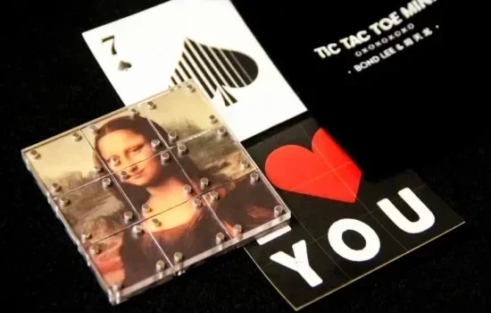 Tic Tac Toe Мини Волшебные трюки Волшебник Крупным планом Иллюзии Трюк Реквизит