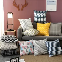 new striped plaid color block modern style throw pillowdigital printing and dyeingzipper design removable and washable