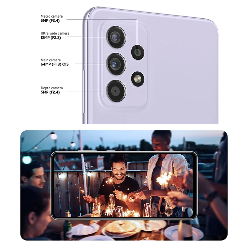 Kup Globalna Wersja Samsung Galaxy A52S 8 + 128GB/8 + 256GB 5G Smartphone Dual Sim SDM 778G Procesor 25W 4500mAh 64MP NFC IP67