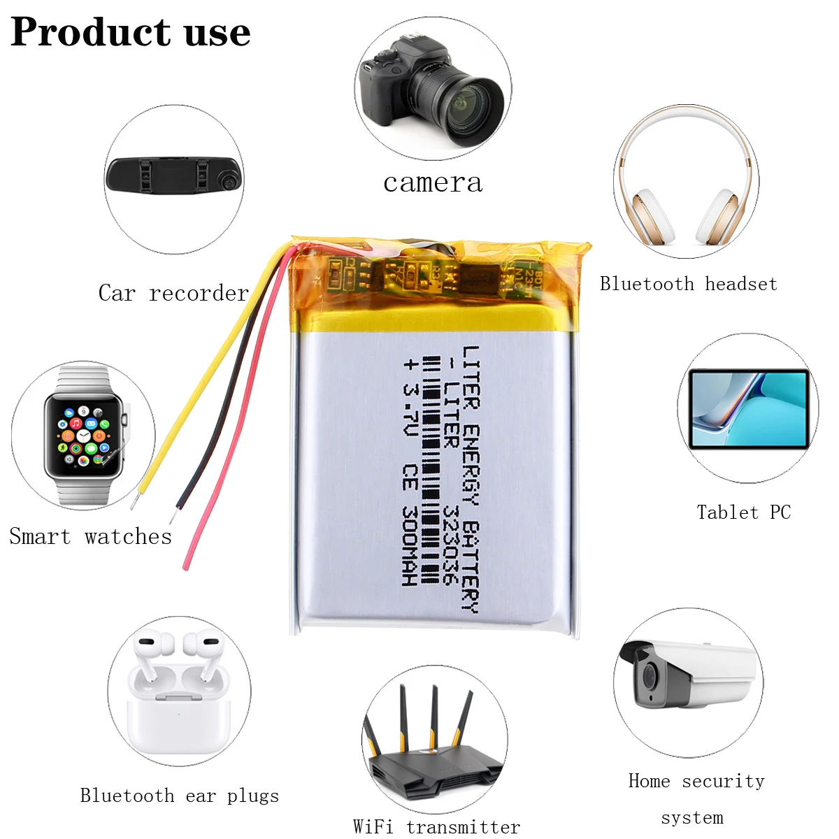 Новая батарея MP3/MP4/Мобильный телефон 323036 3 7 V 350mAh литий-полимерные батареи