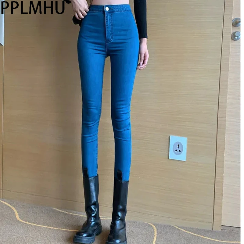 

Sexy Woman Tights Push Up Hip High Waist Jeans For Girls Chic Streetwear Women's Jeans 2022 Trend Skinny Y2k Pants XL