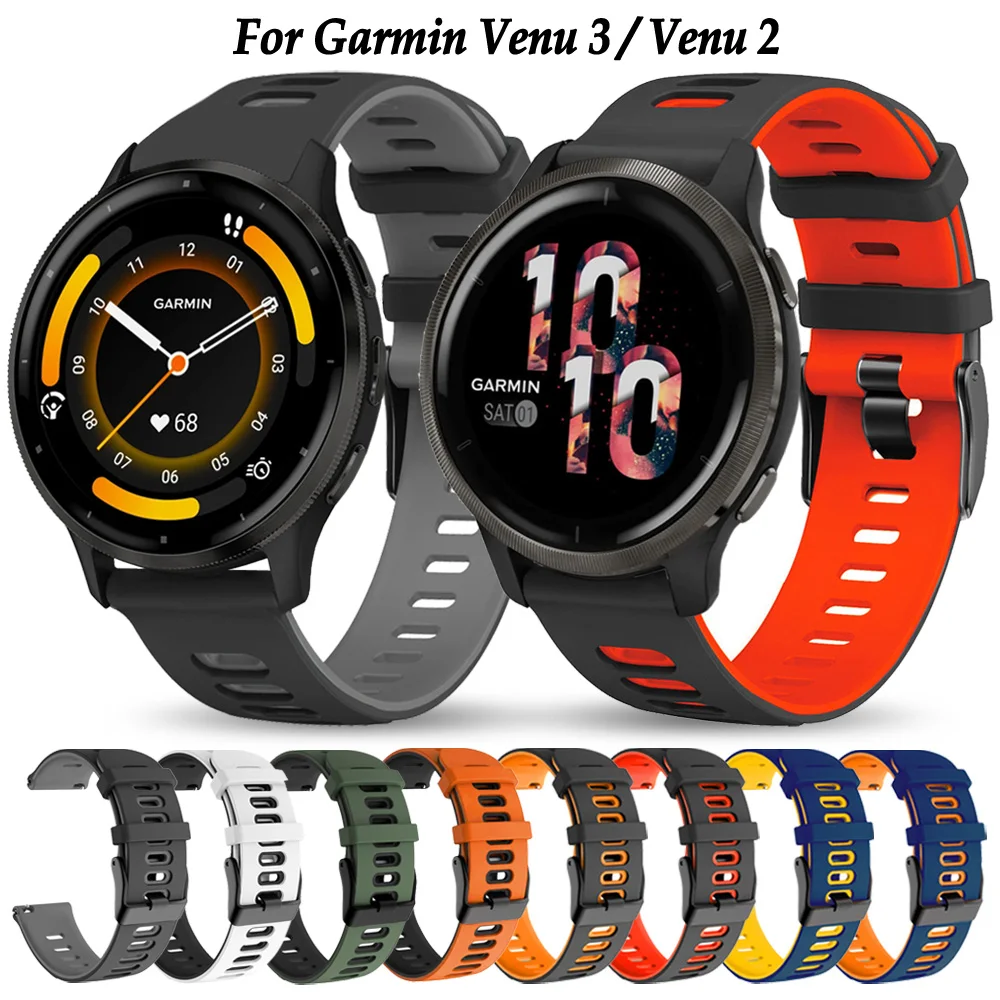 

Силиконовый ремешок 22 мм для смарт-часов Garmin шнур 3/шнур 2 / Vivoactive 4, ремешки для Forerunner 265 255, музыкальный браслет