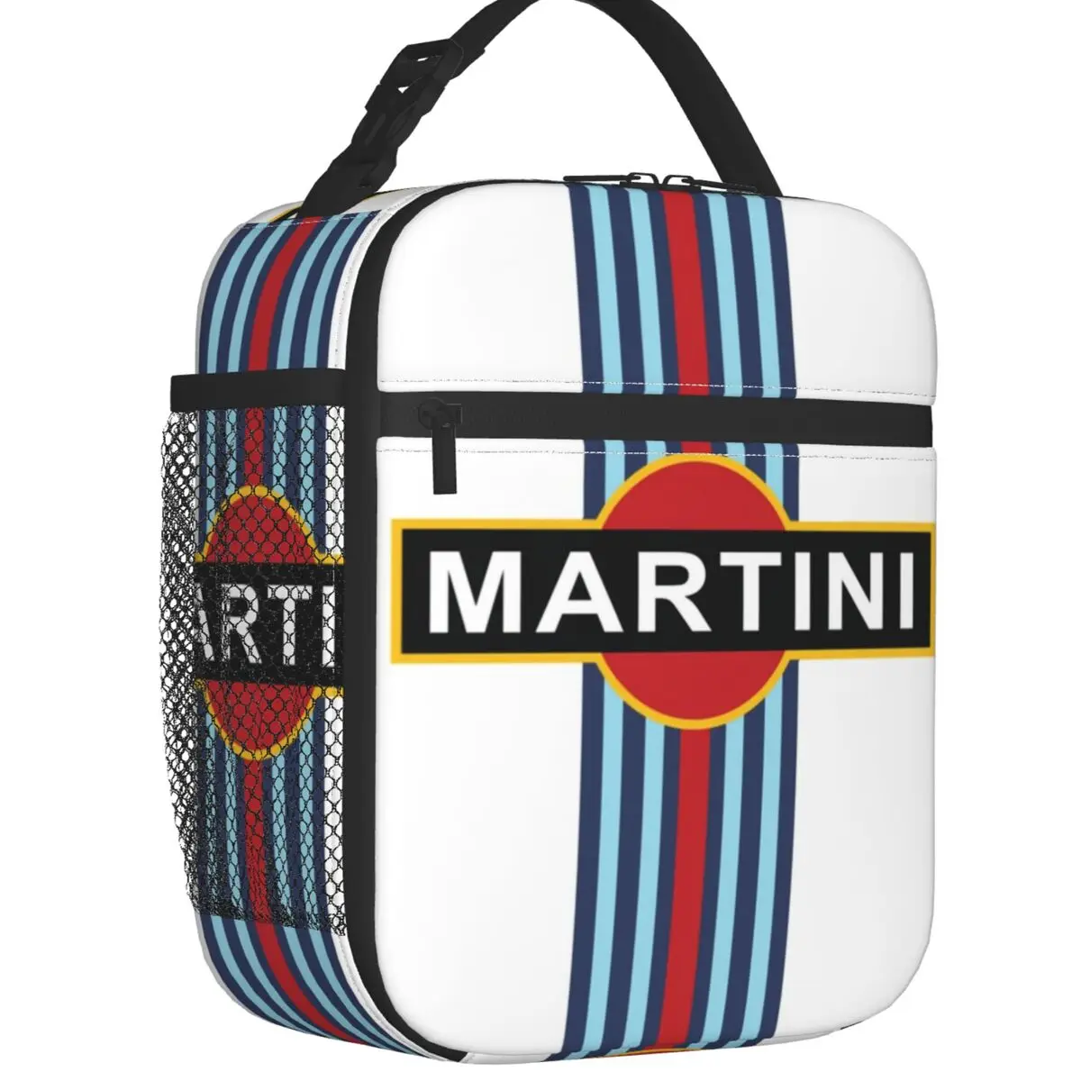 

Martini Racing Stripe Insulated Lunch Bag for Women Leakproof Italian Motor Racing Thermal Cooler Lunch Box Kids School Children