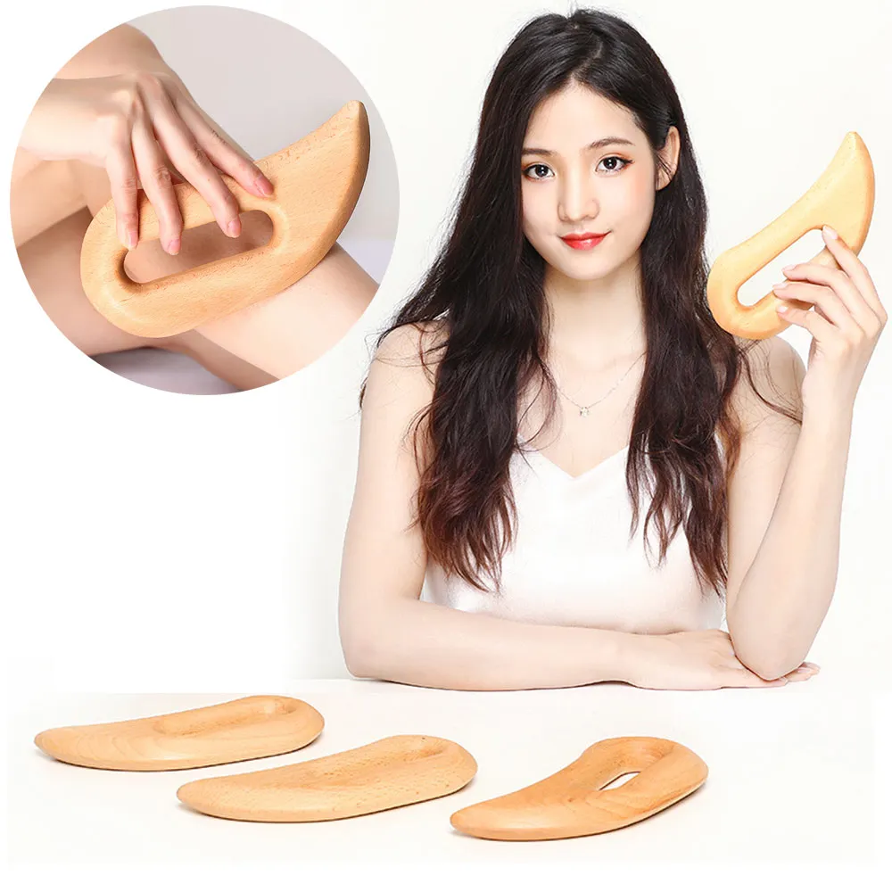 

Массажер для похудения Gua Sha, деревянный антицеллюлитный массажер для массажа лица, соскабливания