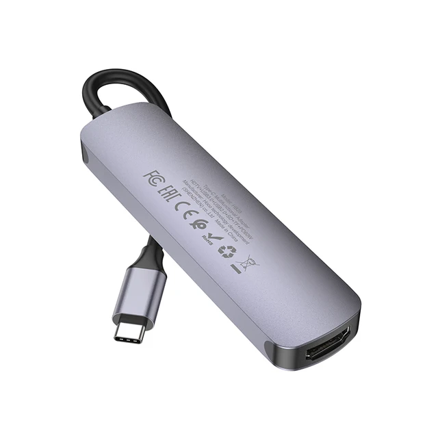 Hoco USB C HUB Type C to USB 3.0 2.0 Adapter PD60W Dock For MacBook Pro Accessories HDMI-Compatible USB-C Splitter 4K 30HZ HDTV 2