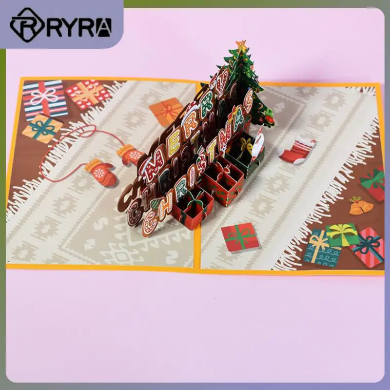 

Festive Supplies Christmas Cards 3D Creative Holiday Blessing Cards Thanksgiving Day Blessing Cards Christmas Invitation Cards