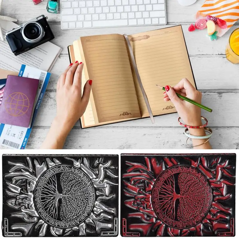 

Tree-Of-Life Journal PU Leather Lined Journal Beautiful Journal With Embossed Tree Birthday Gifts For Women & Men