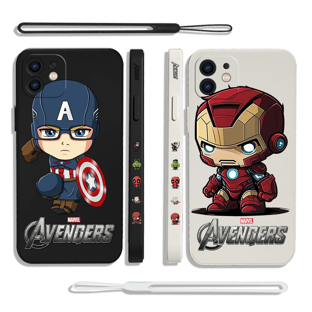 

The Avengers Phone Case For Xiaomi Redmi Note 12 11 11T 10 10S 9 Pro Plus 10C 9A 9C 9T K40 K50 K60 4G 5G With Hand Strap