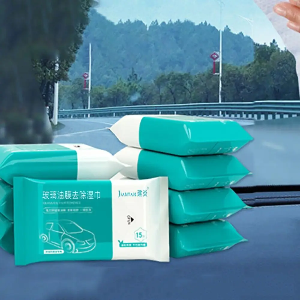 

30 Pcs New Brightening Front Windshield Powerful Windshield Cleaning Oil Film Car Glass Wipes Stain Removal Wipes