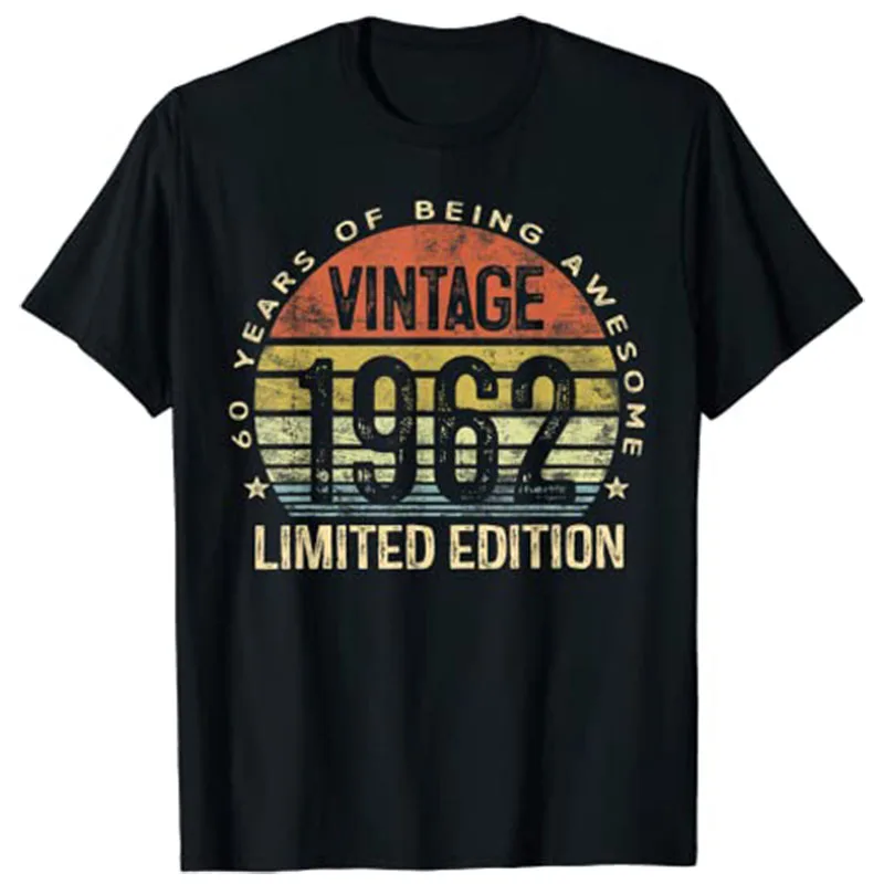 

60 Year Old Gifts Vintage 1962 Limited Edition 60th Birthday T-Shirt