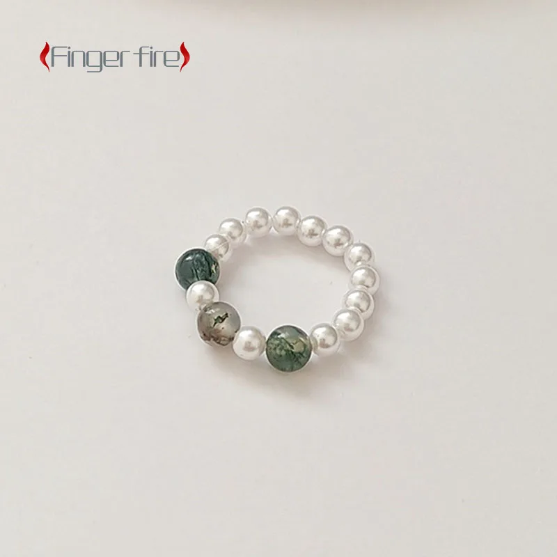

Exquisite Fashion Hand Beaded Jewelry Personality Elastic Ring