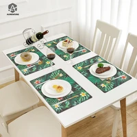 2022 summer themed table mat tableware pad pvc placemat for kitchen dining table decor bowl coasters washable non slip tablemat